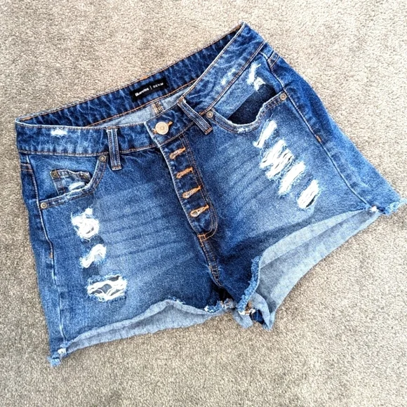 Bluenotes Shorts Bluenotes Womens High Waist Cheeky Button Fly